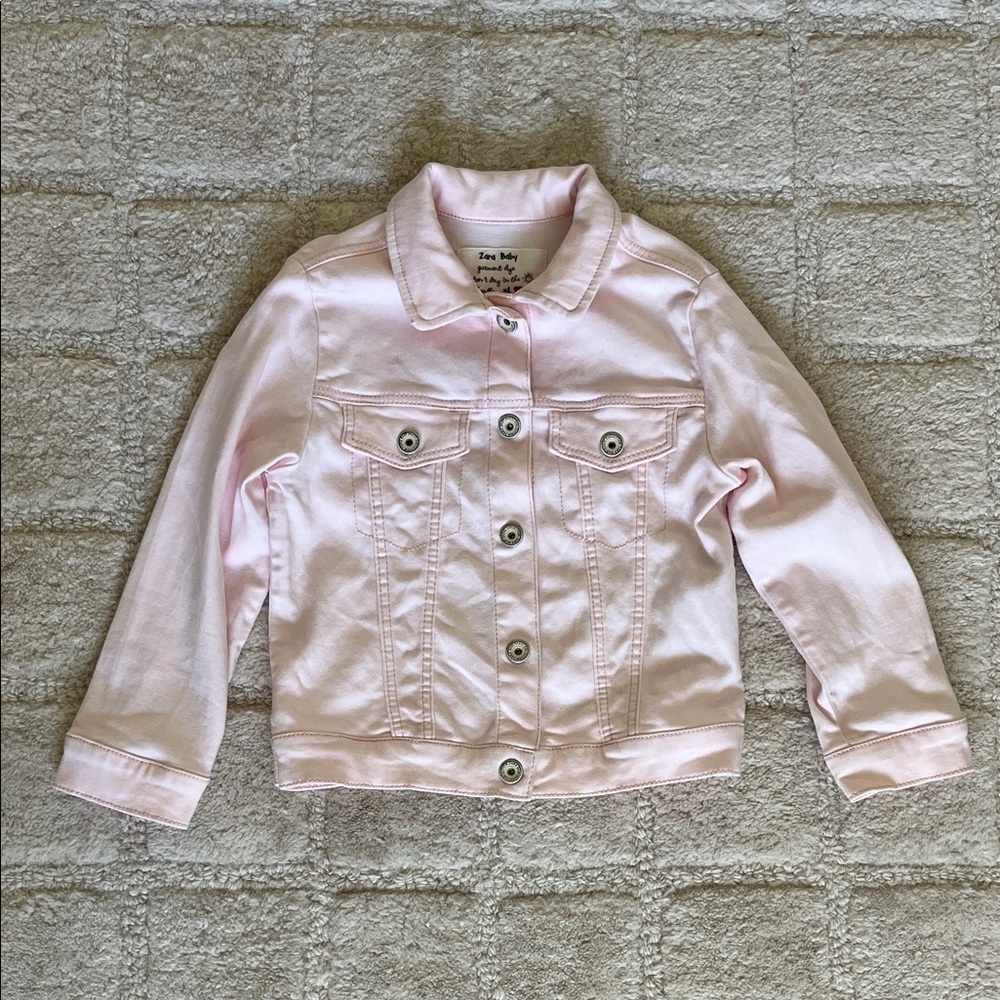 Zara Kids Soft Pink Jean Jacket